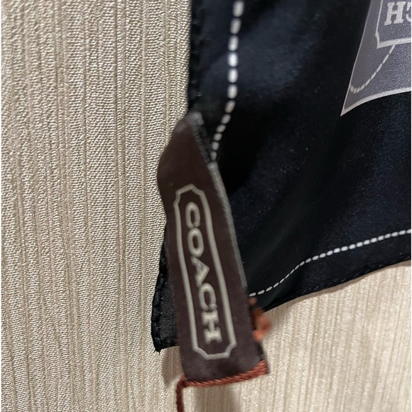 COACH 100% Silk Charmeuse Square Scarf w/Large Signature “C” Allover Print - Picture 9 of 12